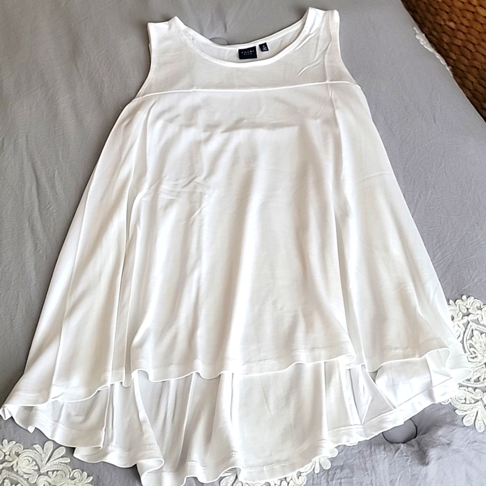 KAARI blue flowy tank